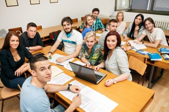 Students in a classroom